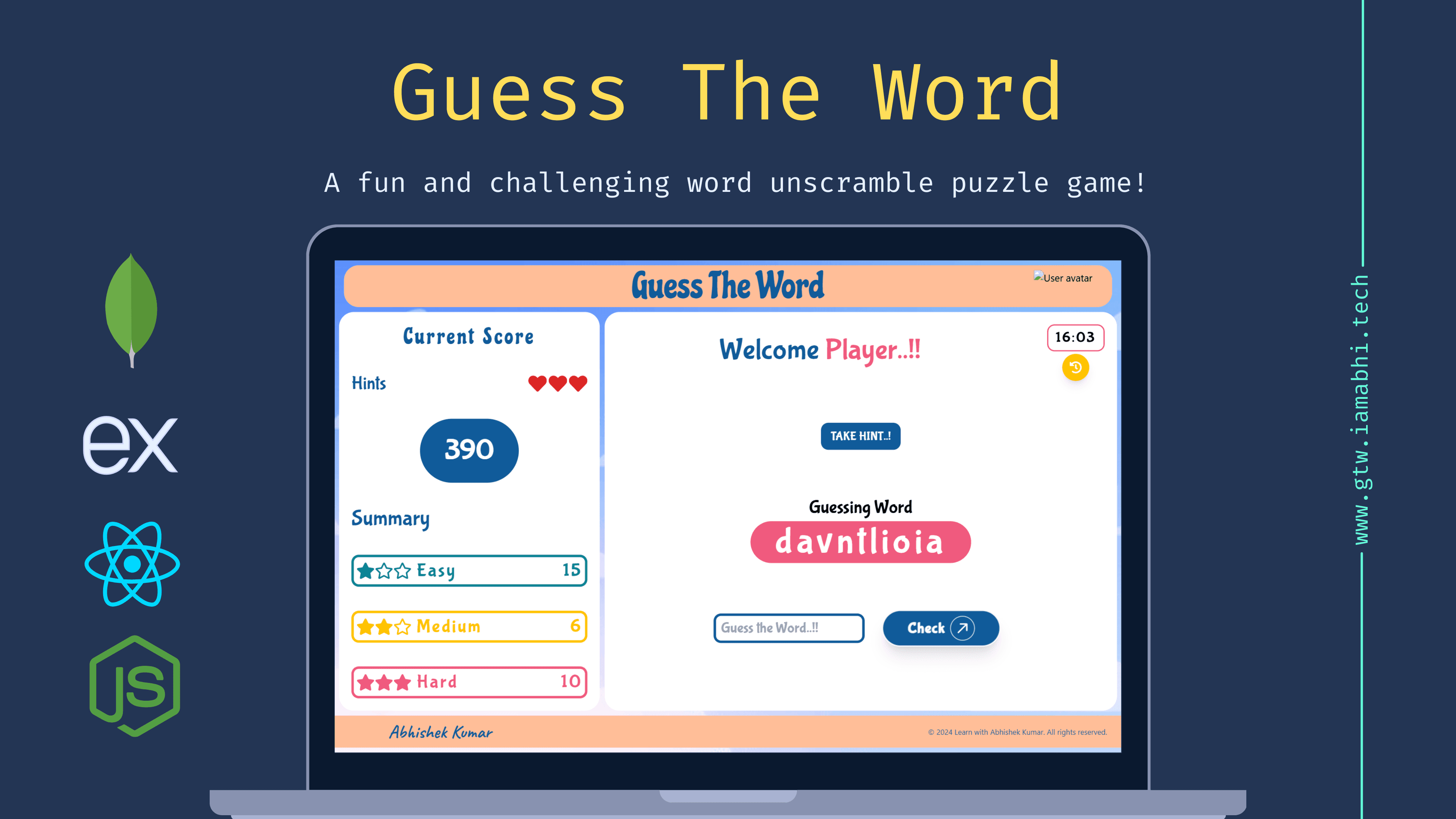 Guess the word screenshot